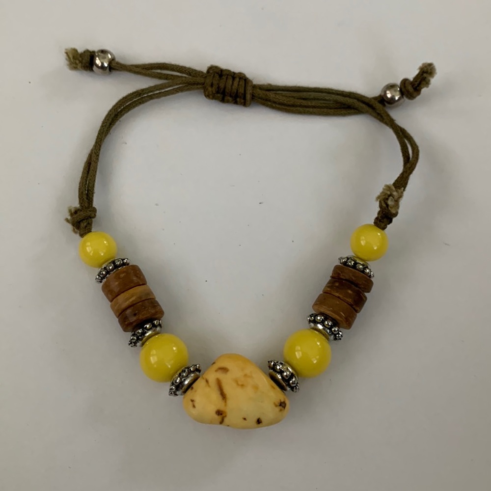 Earth Stone Bead Bracelet